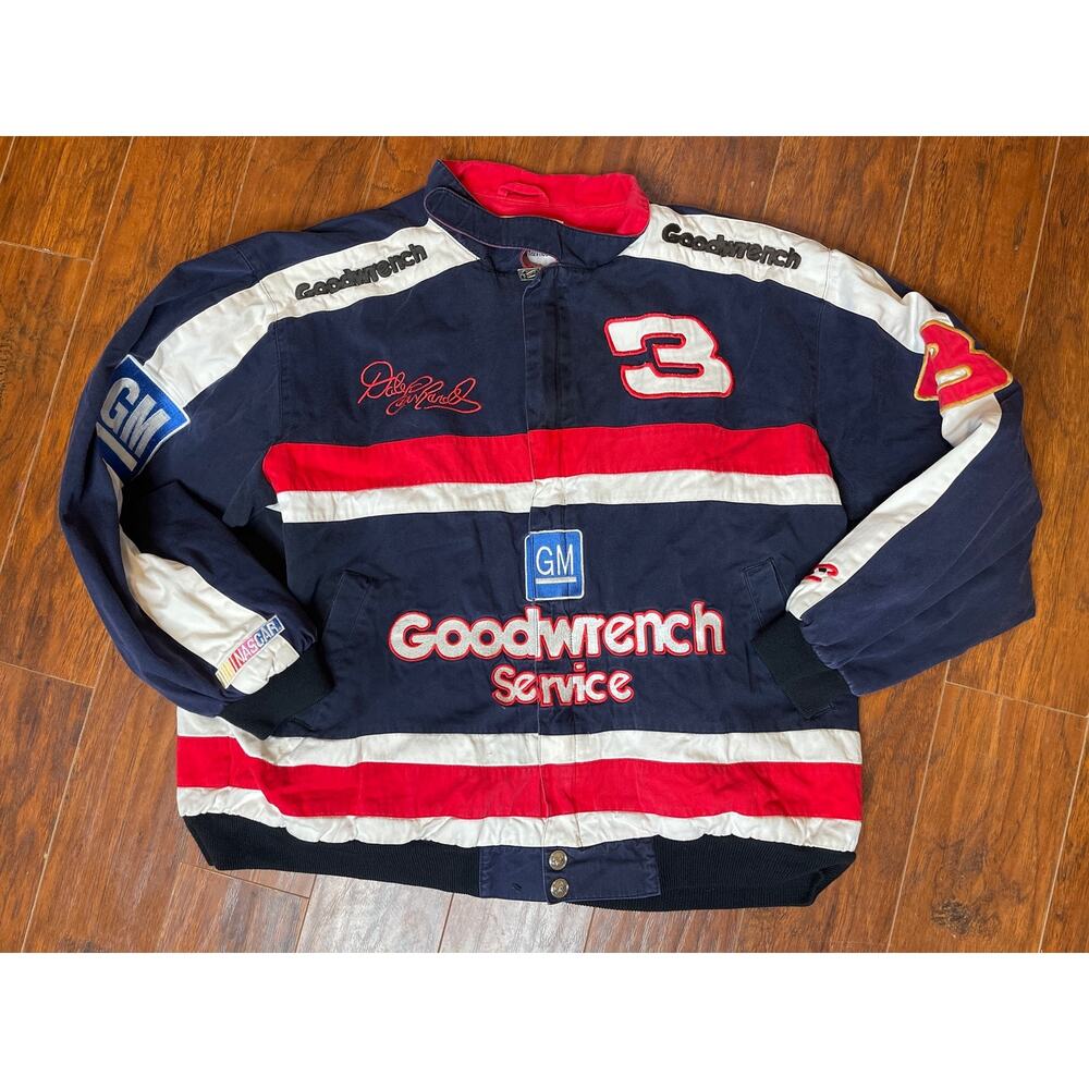 Vintage Dale Earnhardt Sr #3 Sponsor Jacket Coat Goodwrench Service Chase NASCAR